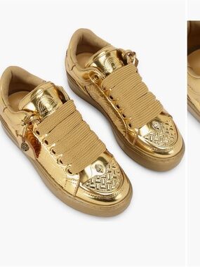 Kurt  Geiger Women’s Metallic Gold Platform Sneakers sizes 35.5